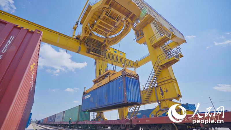 Horgos railway port. People's Daily Online Photo by Li Xinyang